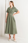 LOST IN THE STARS WOVEN MIDI DRESS Flying Tomato