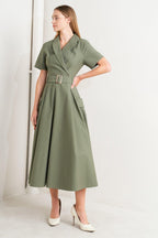 LOST IN THE STARS WOVEN MIDI DRESS Flying Tomato