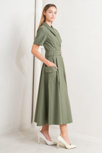 LOST IN THE STARS WOVEN MIDI DRESS Flying Tomato