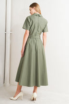LOST IN THE STARS WOVEN MIDI DRESS Flying Tomato