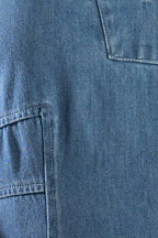 THE GENEVIEVE DENIM MIDI DRESS Flying Tomato