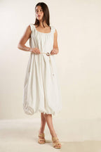 RIVERSIDE SIPS WOVEN MIDI DRESS Flying Tomato