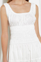 LOVELIEST LOOKS WHITE WOVEN MIDI DRESS Flying Tomato