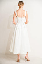 SERENE CHARM WOVEN MIDI DRESS Flying Tomato