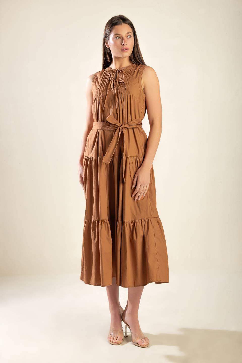 EVERYTHING I WANT WOVEN MIDI DRESS Flying Tomato
