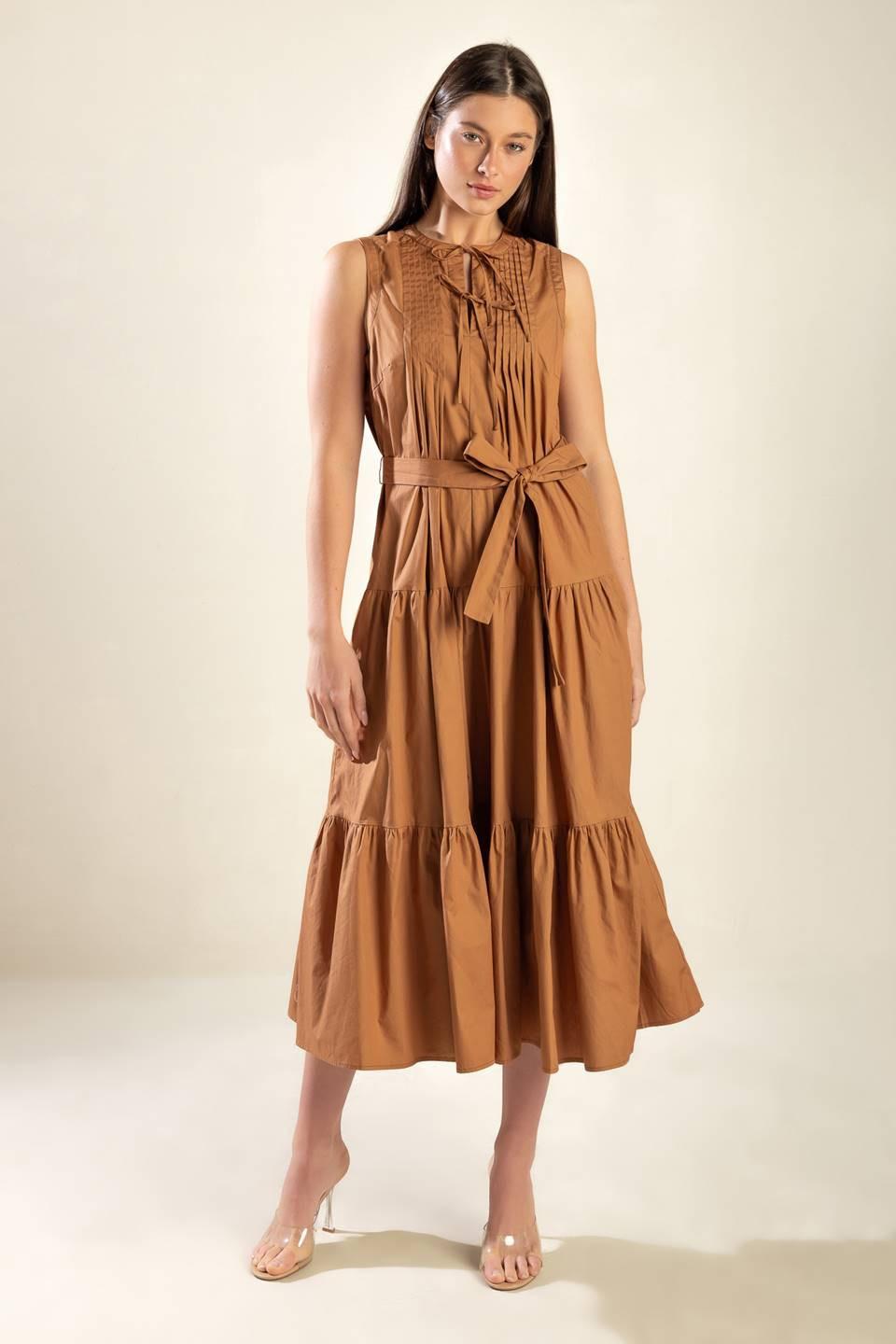 EVERYTHING I WANT WOVEN MIDI DRESS Flying Tomato