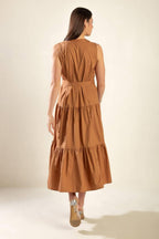 EVERYTHING I WANT WOVEN MIDI DRESS Flying Tomato