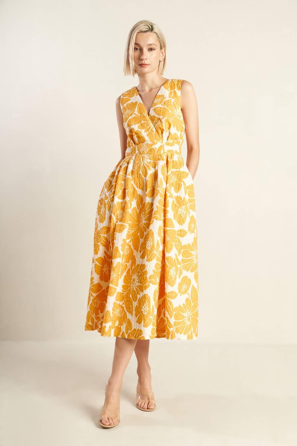 STARDUST STARLIGHT WOVEN MIDI DRESS Flying Tomato
