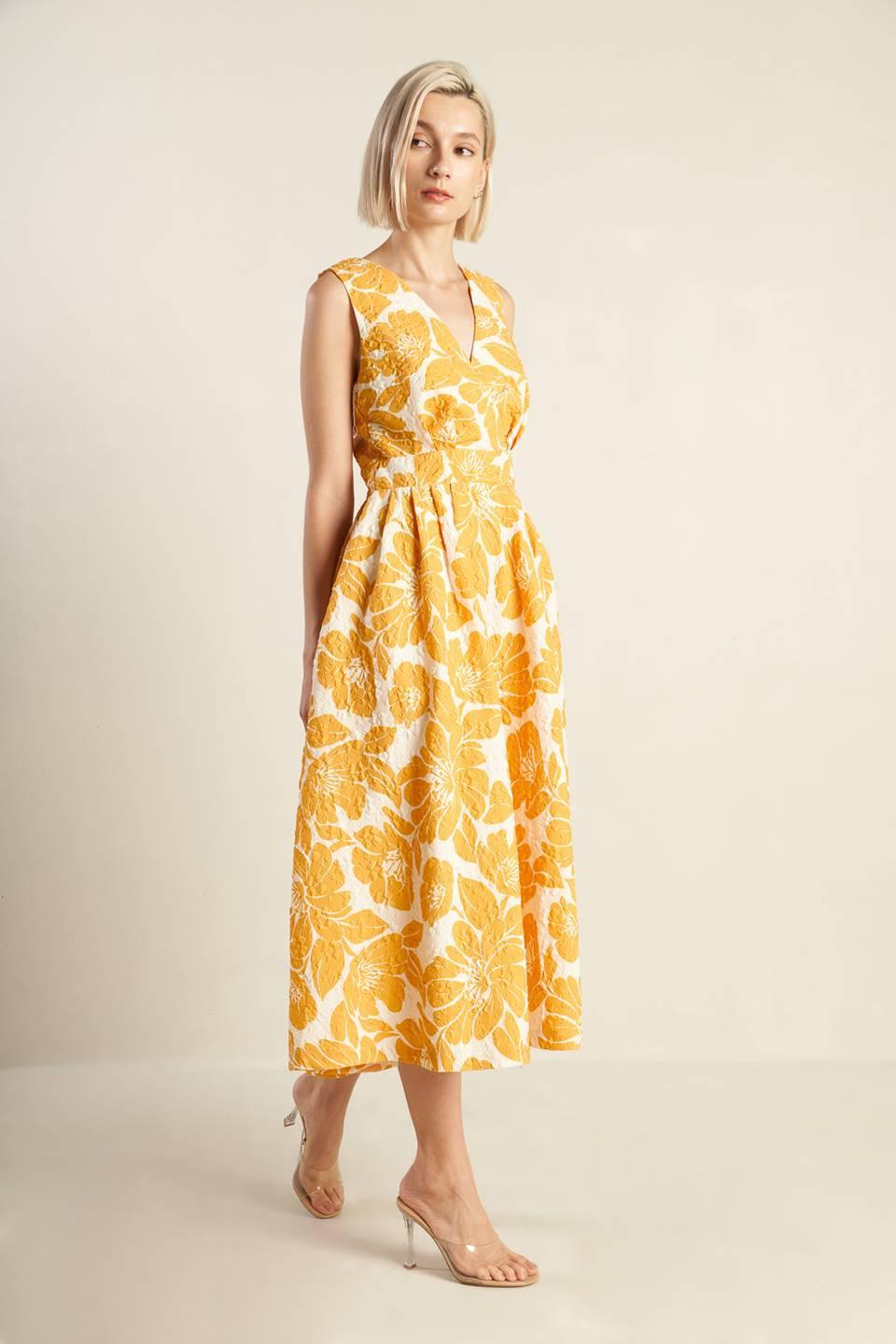 STARDUST STARLIGHT WOVEN MIDI DRESS Flying Tomato