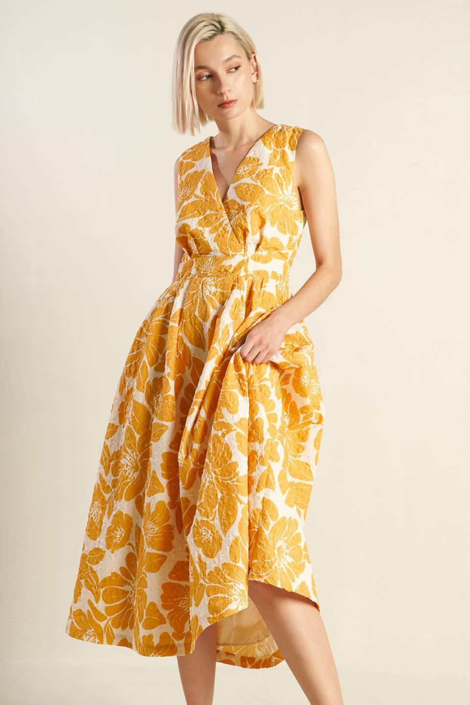 STARDUST STARLIGHT WOVEN MIDI DRESS Flying Tomato