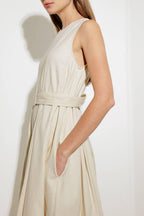 OVER THE WATERS WOVEN MIDI DRESS Flying Tomato