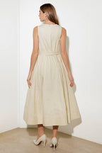 OVER THE WATERS WOVEN MIDI DRESS Flying Tomato