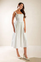 EASILY LOVED WOVEN MIDI DRESS Flying Tomato