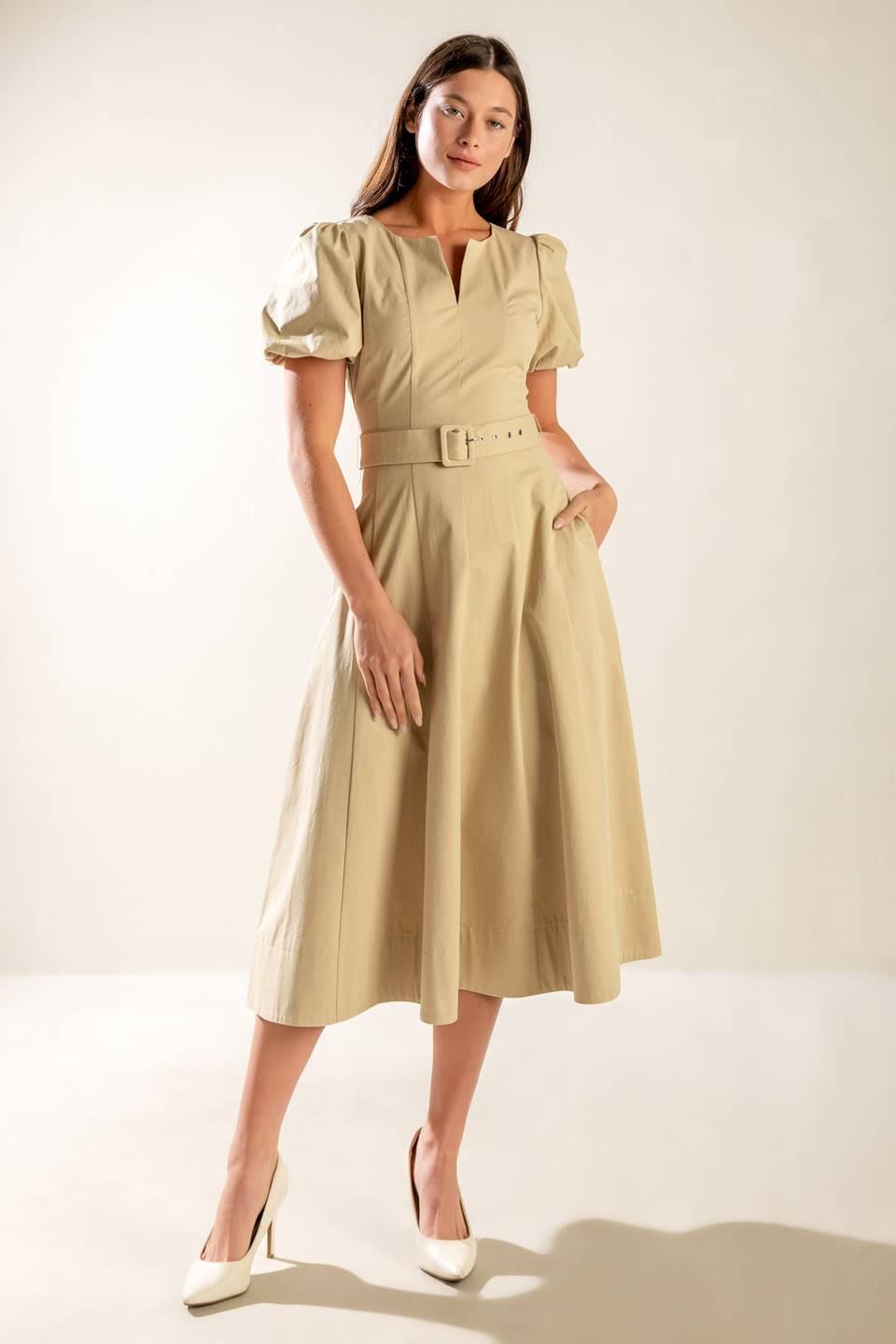 SUNLIT SOIREE WOVEN MIDI DRESS Flying Tomato