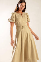 SUNLIT SOIREE WOVEN MIDI DRESS Flying Tomato