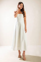 LET'S GO FOR A WALK WOVEN MIDI DRESS Flying Tomato