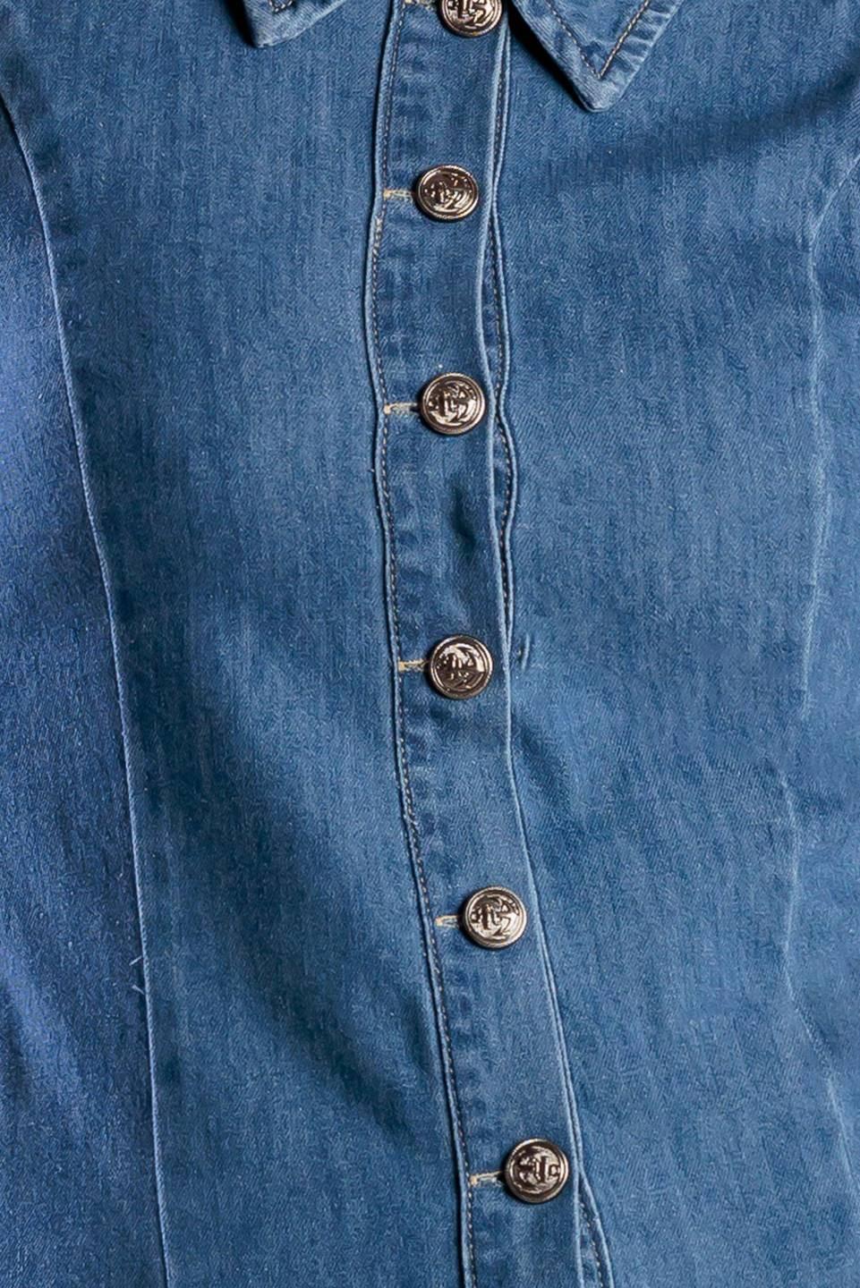 WHERE I WANT TO BE DENIM MINI DRESS Flying Tomato