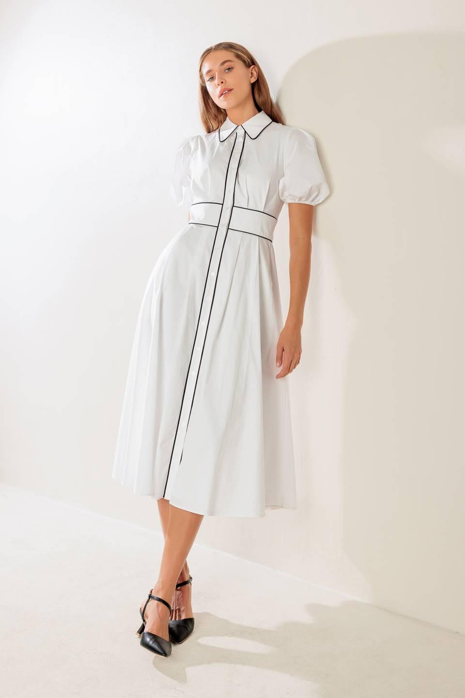 IN THE BREEZE WHITE WOVEN MIDI DRESS Flying Tomato
