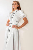 IN THE BREEZE WHITE WOVEN MIDI DRESS Flying Tomato