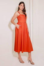 NO TIMELINE TOMATO WOVEN MIDI DRESS Flying Tomato