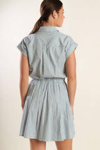 CHAMPAGNE TOAST WOVEN MINI DRESS Flying Tomato