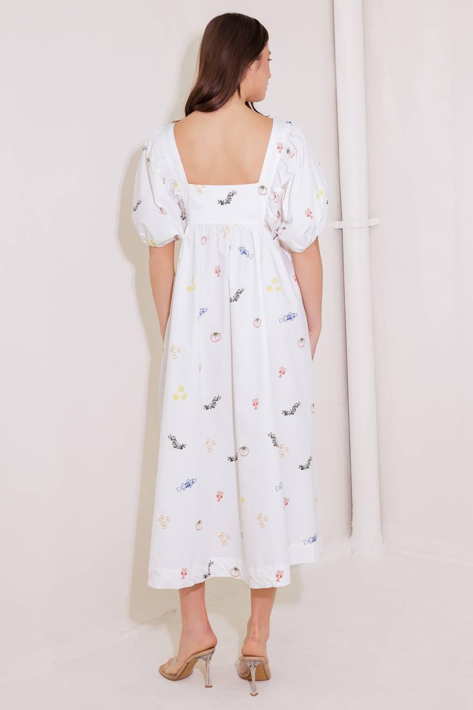 THE WORLD IS YOURS WOVEN MIDI DRESS Flying Tomato