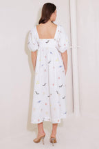 THE WORLD IS YOURS WOVEN MIDI DRESS Flying Tomato