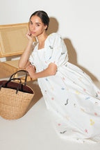 THE WORLD IS YOURS WOVEN MIDI DRESS Flying Tomato