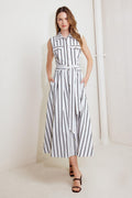 HUGS & VANILLA CLOUDS WOVEN MIDI DRESS Flying Tomato