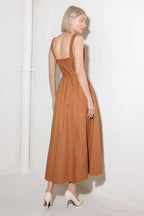 SOAK IN THE SUNSET WOVEN MIDI DRESS Flying Tomato