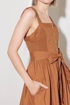 SOAK IN THE SUNSET WOVEN MIDI DRESS Flying Tomato