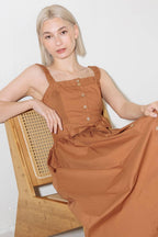 SOAK IN THE SUNSET WOVEN MIDI DRESS Flying Tomato