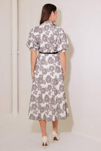 TIME AFTER TIME WOVEN MIDI DRESS Flying Tomato