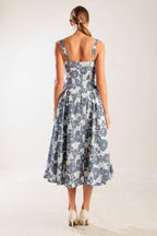 EXPLORING NEW INTERESTS WOVEN MIDI DRESS Flying Tomato