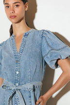BAREFORM LIGHT DENIM MIDI DRESS Flying Tomato