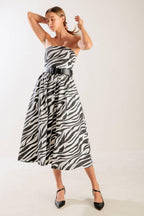 NOT SO ORDINARY WOVEN MIDI DRESS Flying Tomato