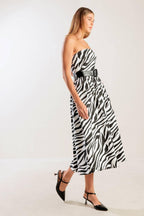 NOT SO ORDINARY WOVEN MIDI DRESS Flying Tomato