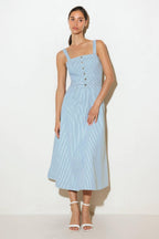 CAREFREE DAISY WOVEN MIDI DRESS Flying Tomato