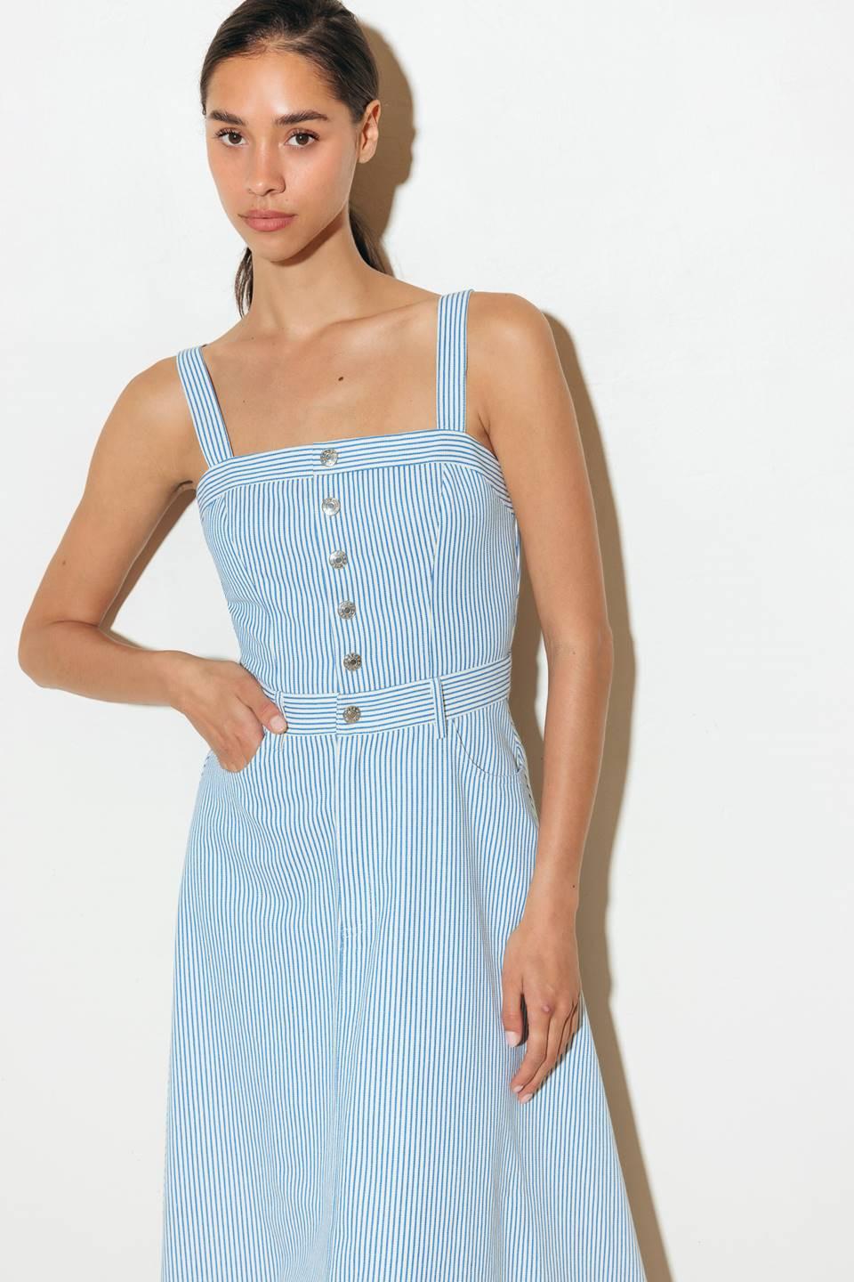CAREFREE DAISY WOVEN MIDI DRESS Flying Tomato