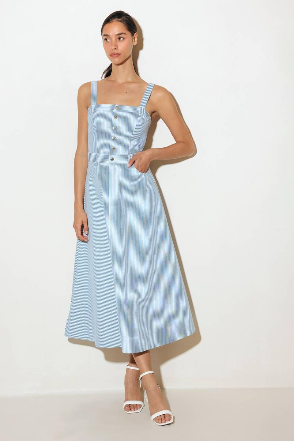 CAREFREE DAISY WOVEN MIDI DRESS Flying Tomato