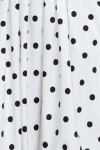 MONROE DOT WHITE WOVEN MIDI DRESS Flying Tomato