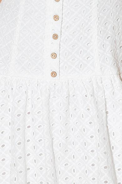 AT FIRST GLANCE WOVEN MINI DRESS Flying Tomato