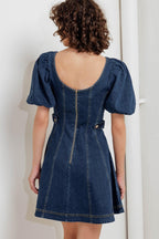 PUFF & PLAY DENIM MINI DRESS Flying Tomato
