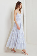 BREEZE NOTE WOVEN MIDI DRESS Flying Tomato