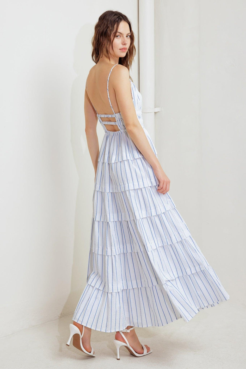 BREEZE NOTE WOVEN MIDI DRESS Flying Tomato