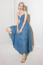 ETERNAL DESIRE DENIM MIDI DRESS Flying Tomato