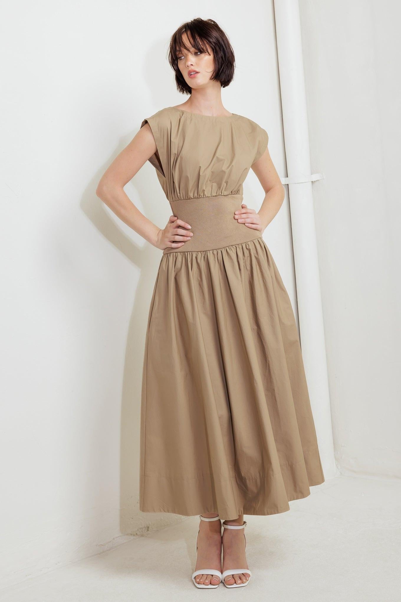 DREAMWEAVER ROMANTIC WOVEN MIDI DRESS Flying Tomato