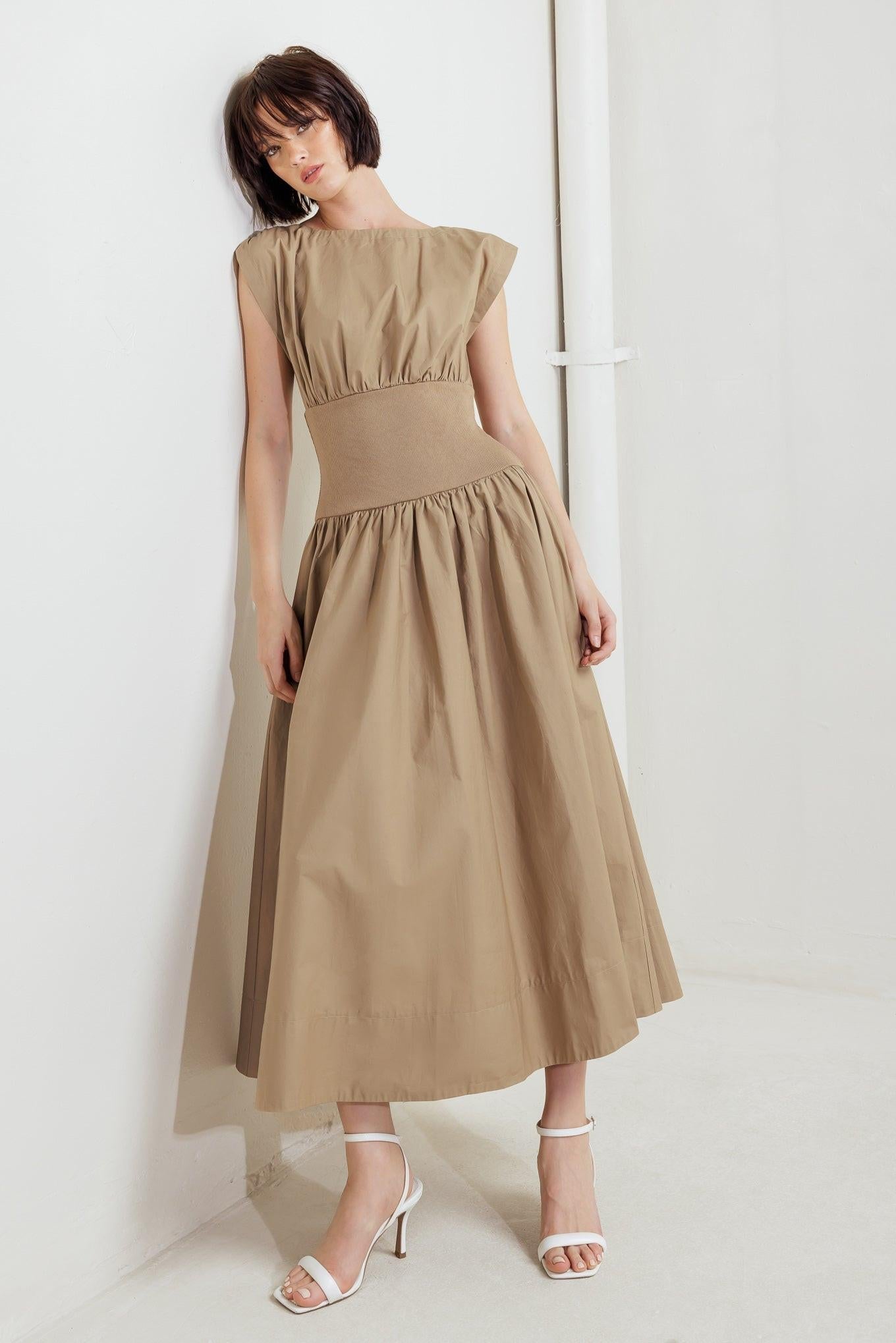 DREAMWEAVER ROMANTIC WOVEN MIDI DRESS Flying Tomato