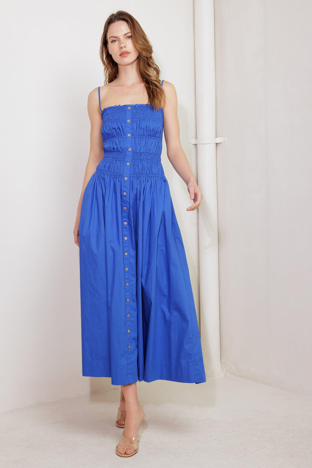 MOONLIGHT ON MY WOVEN MIDI DRESS Flying Tomato