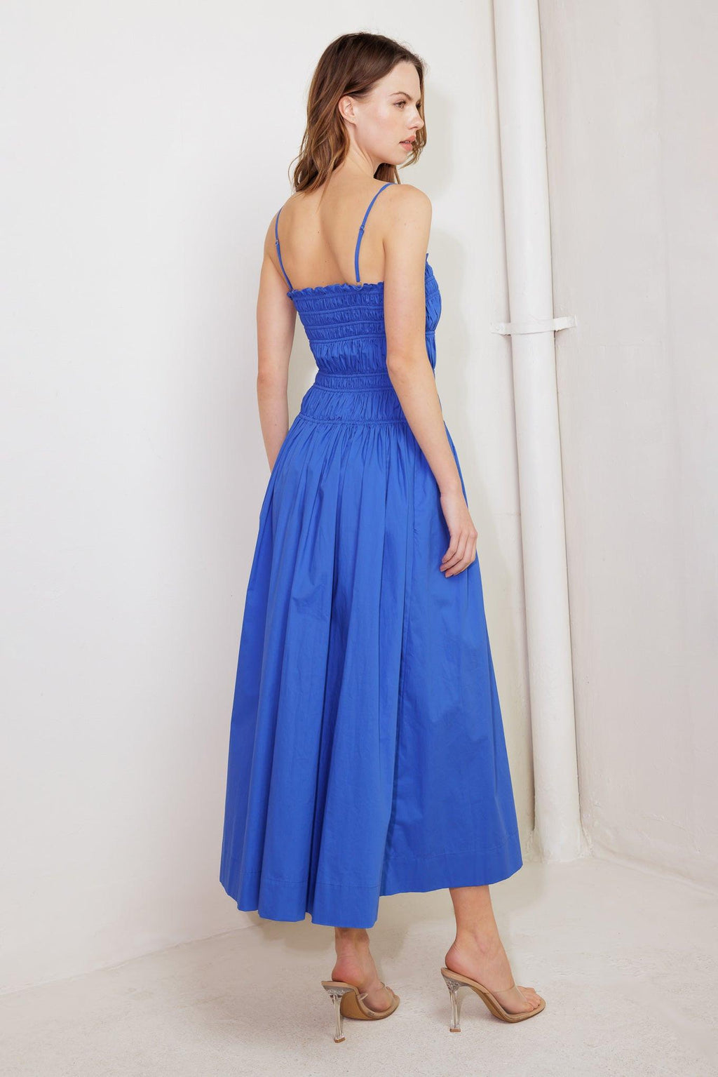 MOONLIGHT ON MY WOVEN MIDI DRESS Flying Tomato